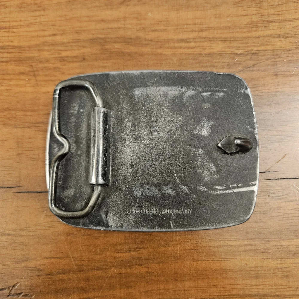 Vintage‎ 1978 Belt Buckle JohnDeere New Titans Distressed Silver Tone
